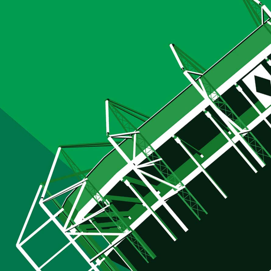 Illustration Detailaufnahme Stadion Borussia Mönchengladbach
