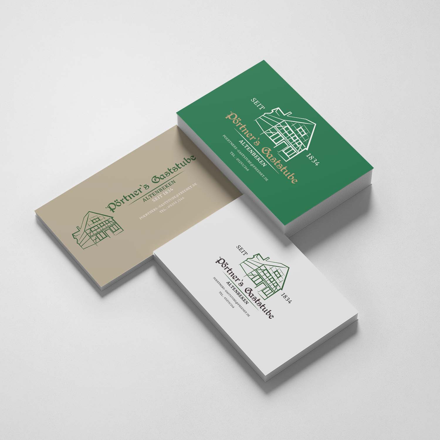 Pörtners Gaststube Visitenkarten