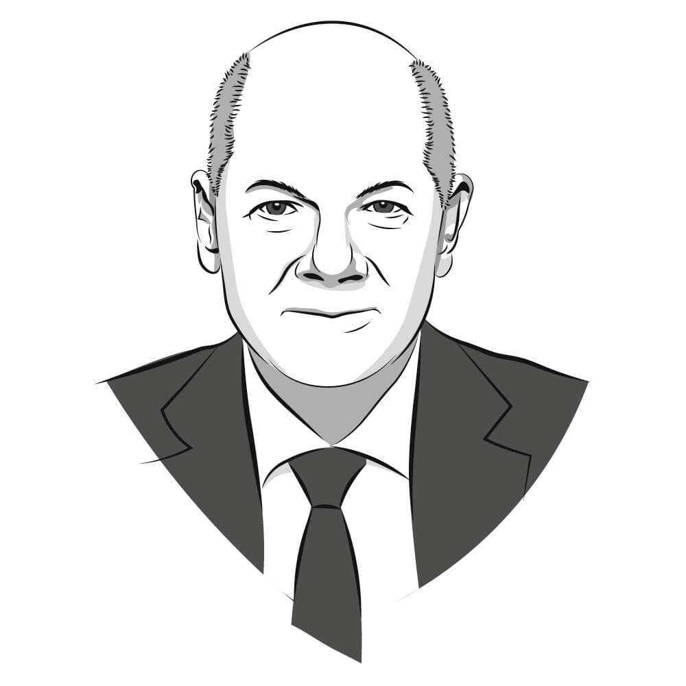 Schlichter und Ämter Illustration Olaf Scholz